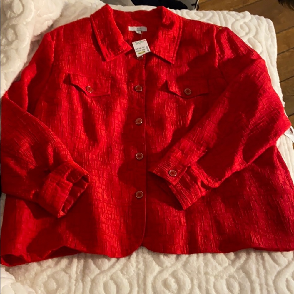 NWT 3X Erin by Erin London Red top/ Jacket